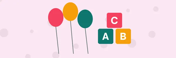 Illustration: balloons and building blocks